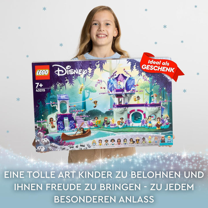 LEGO 43215 Disney Das verzauberte Baumhaus Set mit 13 Mini-Puppen, darunter Prinzessin Jasmine, ELSA