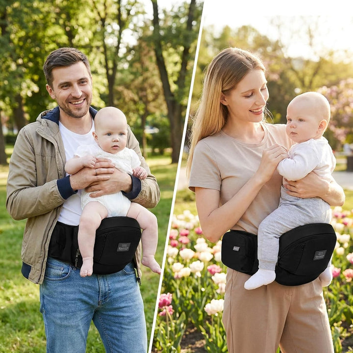 Bebamour Babytrage Hip Seat 0-36 Monate Lightweight 3 in 1 Babytrage Neugeborenes bis Kleinkind HipS