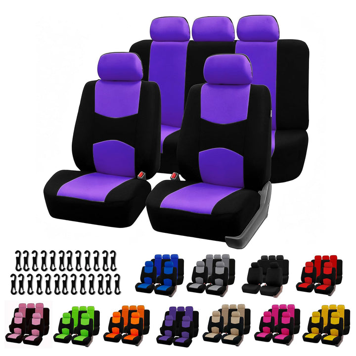 Bocguy Universal Autositzbezüge Set, 5-Sitze Schonbezüge für Autositze Lila, Lila