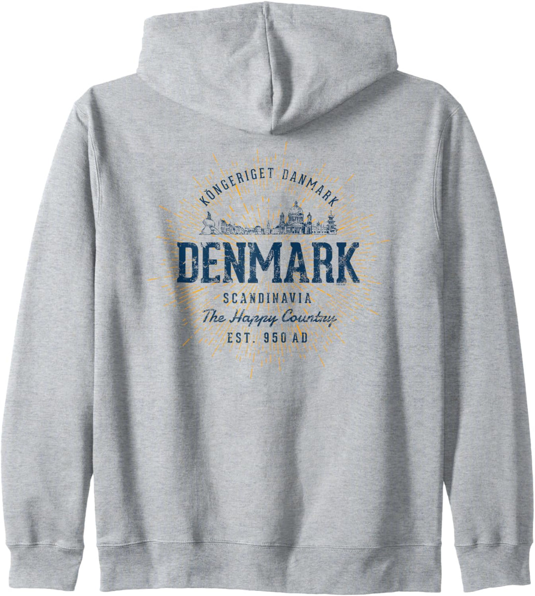 Denmark Retro Stil Vintage Dänemark Kapuzenjacke