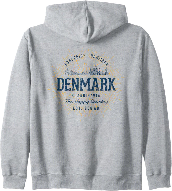 Denmark Retro Stil Vintage Dänemark Kapuzenjacke