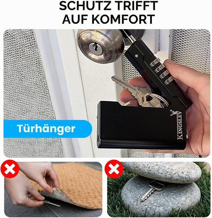 Kingsley Guard-a-Key Schlüsselsafe, Schwarz, Schwarz