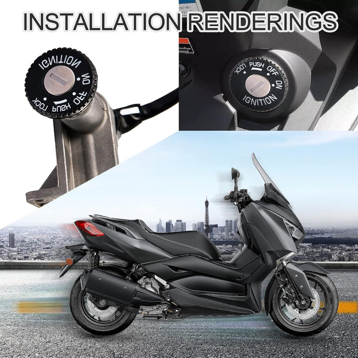 GOOFIT Schloss set Zündschloss Kit Ersatz für GY6 49cc 50cc Chinese Moped Scooter Jonway 50QT-21