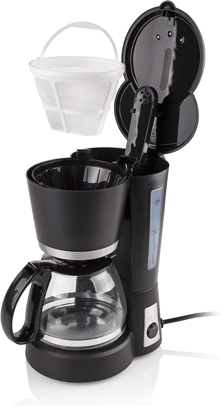 Tristar CM-1236 Kaffeeautomat – Fassungsvermögen: 1,2 l – Warmhaltefunktion, Schwarz 12 Tassen Glask