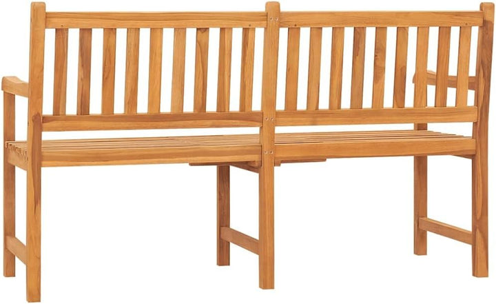 vidaXL Teak Massiv Gartenbank 3-Sitzer mit Tisch Klapptisch Sitzbank Parkbank Holzbank Massivholzban