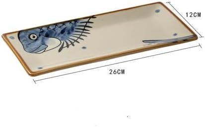 Sushi-Servierplatten im japanischen Stil, Keramik, rechteckig, 4 Stück