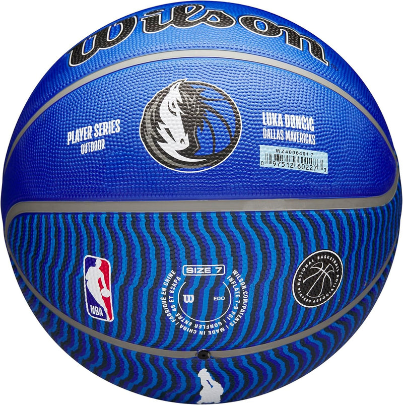 WILSON NBA Player Icon Outdoor Basketball – Grösse 17,8–74,9 cm und Mini-Grösse 7 Luka Doncic, 7 Luk