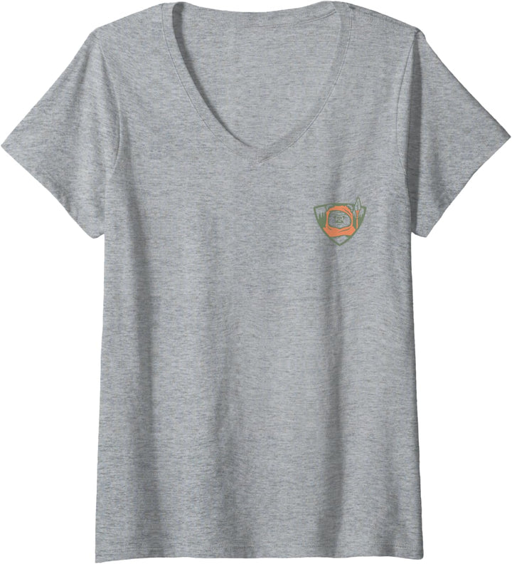 Star Wars Ewok Park Ranger Endor Forest Front & Back T-Shirt mit V-Ausschnitt
