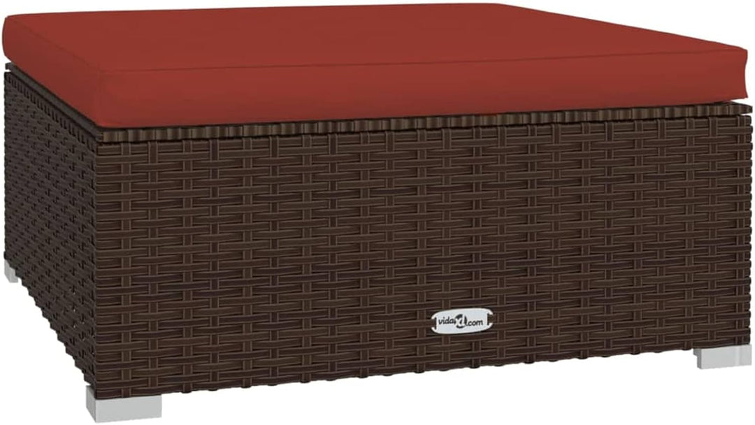Tidyard Polyrattan Sitzhocker Hocker Rattan Gartenmöbel Fussbank Gartenhocker Gartenstuhl Rattanstuh