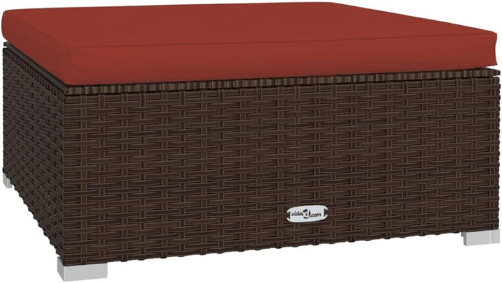 Tidyard Polyrattan Sitzhocker Hocker Rattan Gartenmöbel Fussbank Gartenhocker Gartenstuhl Rattanstuh
