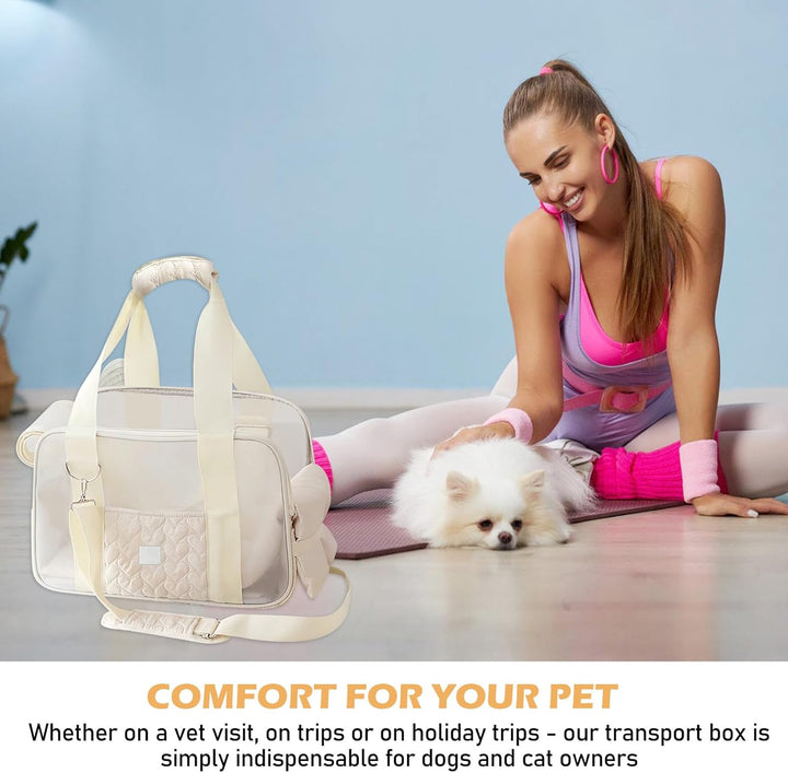 Hundetragetasche bis 5kg – Leichte & Atmungsaktive Hundetasche für Kleine Hunde & Katzen, Tragetasch