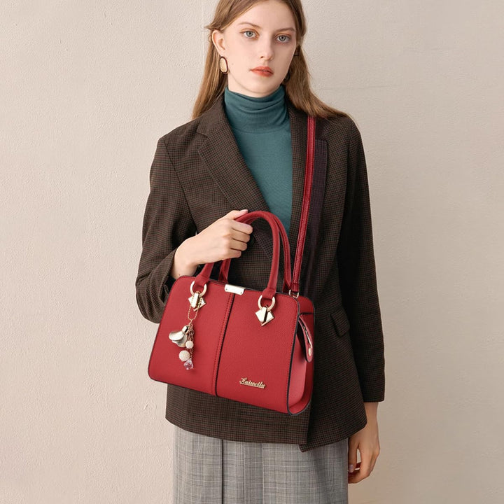 NICOLE & DORIS Damen Handtasche Mittelgross Elegant Handtaschen Mode Umhängetasche Henkeltaschen PU