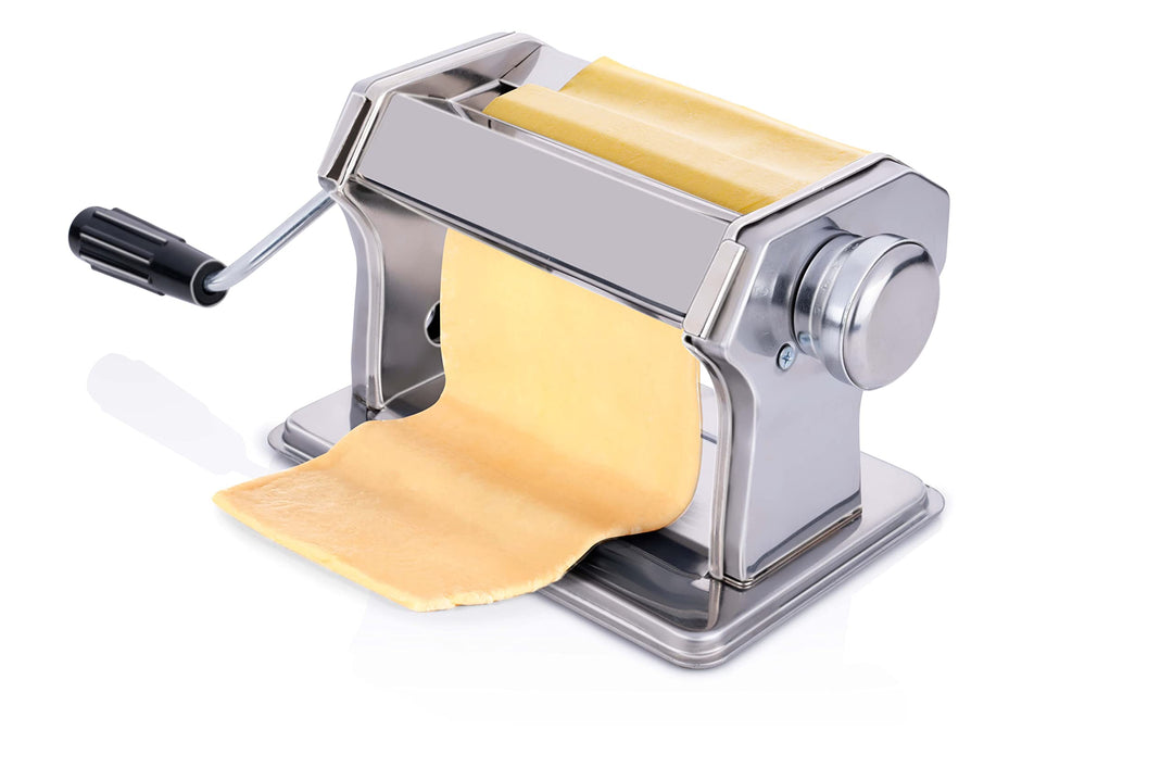 alpina Nudelmaschine Manuell - Edelstahl - Tischklemme - Spaghetti, Ravioli, Lasagne