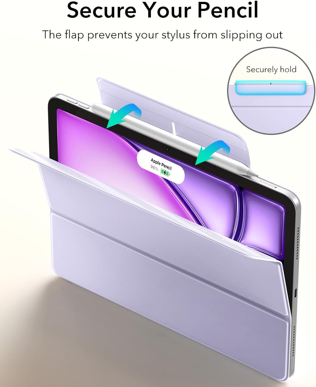 ESR für iPad Air 13 Zoll M4/M3/M2 Hülle (2026/2025/2024) und iPad Pro 12.9 (2022/2021/2020), Magnetb