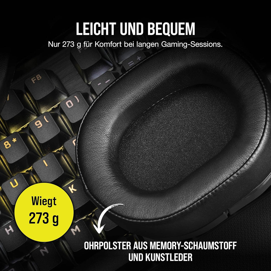 Corsair HS55 Surround Leichtes Kabelgebundenes Multiplattform-Gaming-Headset - Dolby 7.1 Surround So