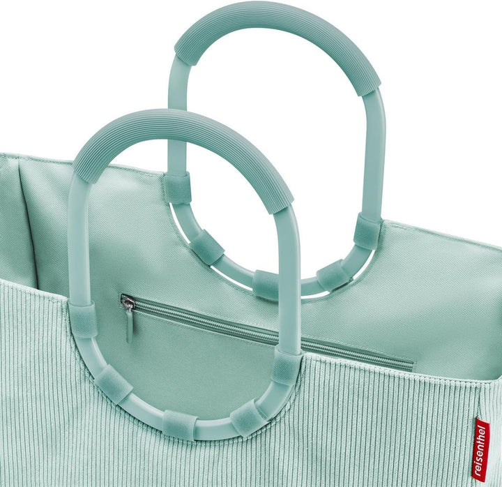 reisenthel loopshopper L cord mint – Stabile Tasche mit praktischen Fächern aus recycelten PET-Flasc