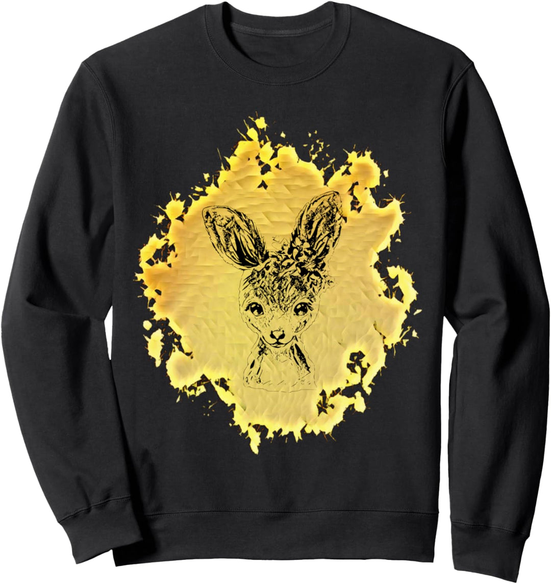 Niedliches Häschen Motiv Hase Haustiere Kaninchen Hasen Sweatshirt