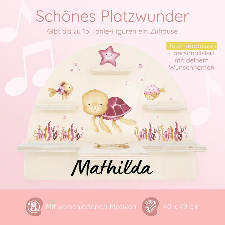 Personalisiertes Tonie Regal für Kinderzimmer - Magnetisches Toniebox Regal für Toniebox & Figuren m