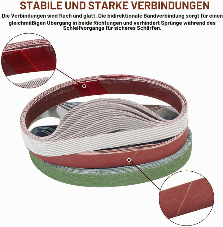 45 Stück 1,9 x 30,5 cm Ersatz-Messerschärfer-Schleifband-Set für Arbeit, scharfe Messer- und Werkzeu