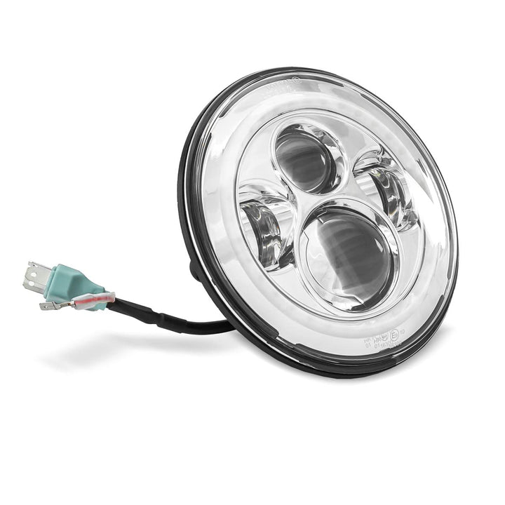 Craftride LED Scheinwerfer 7" kompatibel mit Harley Davidson mit E-Prüfzeichen DRL FS7 chr