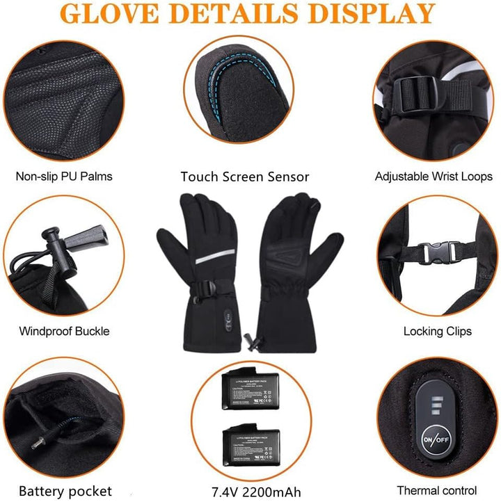 BARCHI Beheizte Fäustlinge für Männer und Frauen,Elektrisch Beheizte Fäustlinge,Wiederaufladbare Han