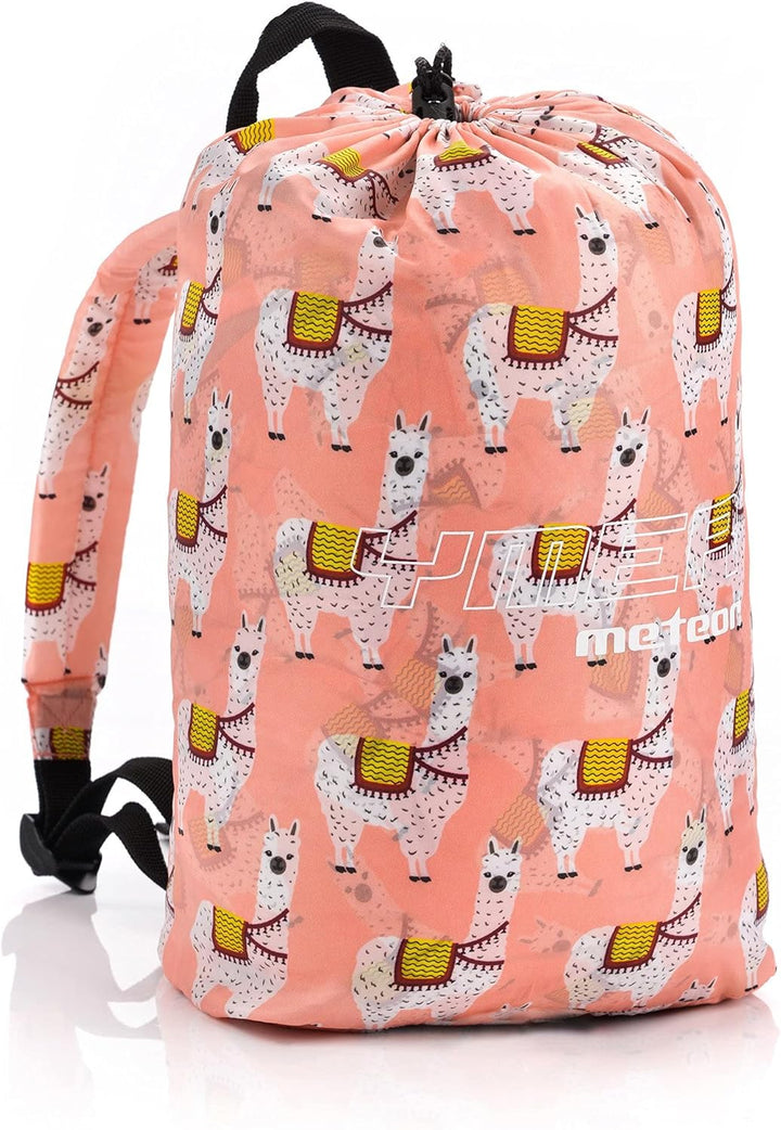 meteor Premium Kinder-Schlafsack mit Rucksack Ultraleicht Kinder Hüttenschlafsack Komfortbel Jugendl
