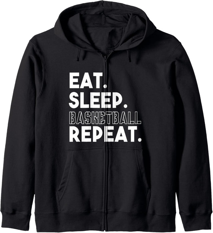 Basketball Fan Lustig - Eat Sleep Basketball Repeat Kapuzenjacke