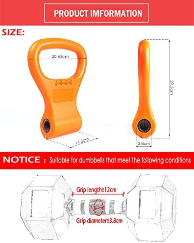 Kettlebell Grip Adjustable Portable Weight Travel Workout Equipment Gear for Gym Weights Bag, Crossf