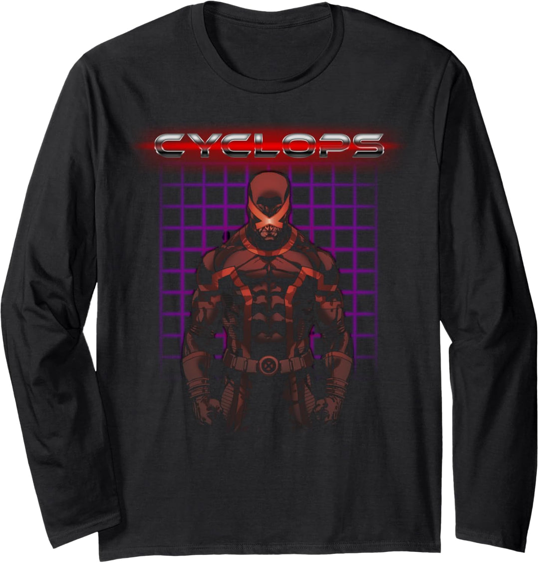 Marvel X-Men Cyclops Retro 80's Gridlock Langarmshirt