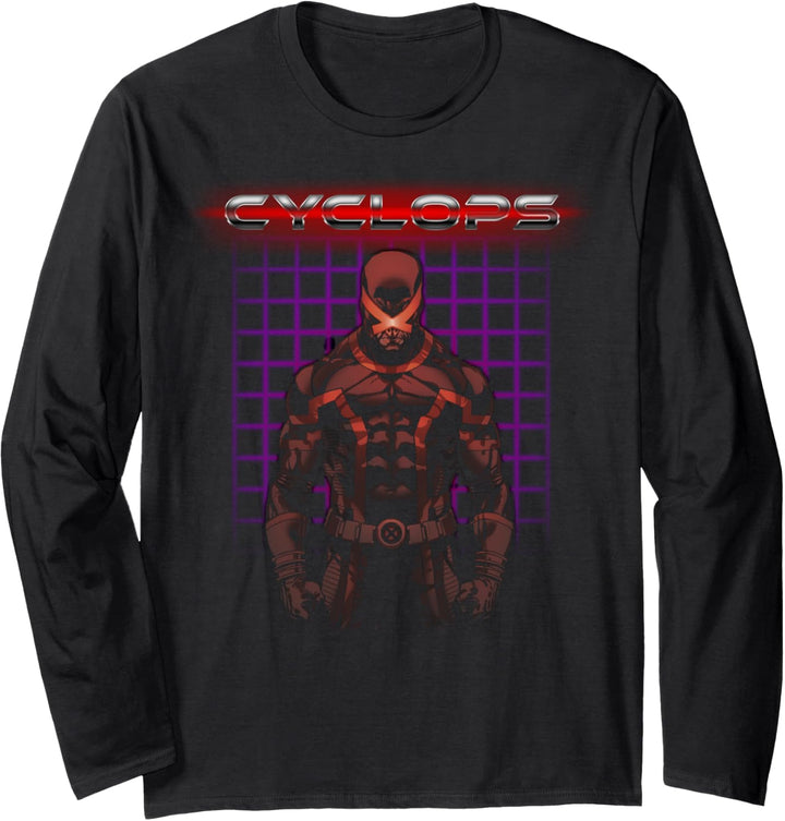Marvel X-Men Cyclops Retro 80's Gridlock Langarmshirt