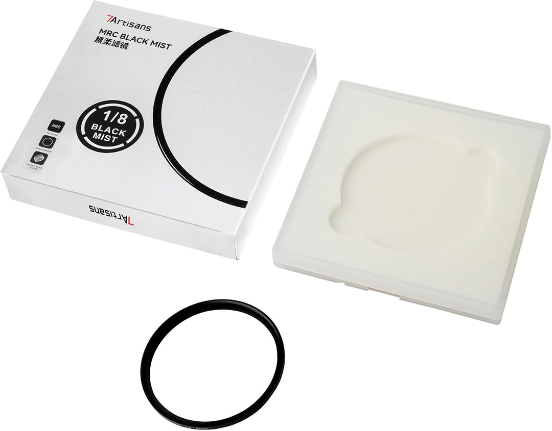 7artisans Black Mist Filter 1/8 Aluminiumlegierung, natürlicher weicher Diffusor-Effekt, weicher Fok