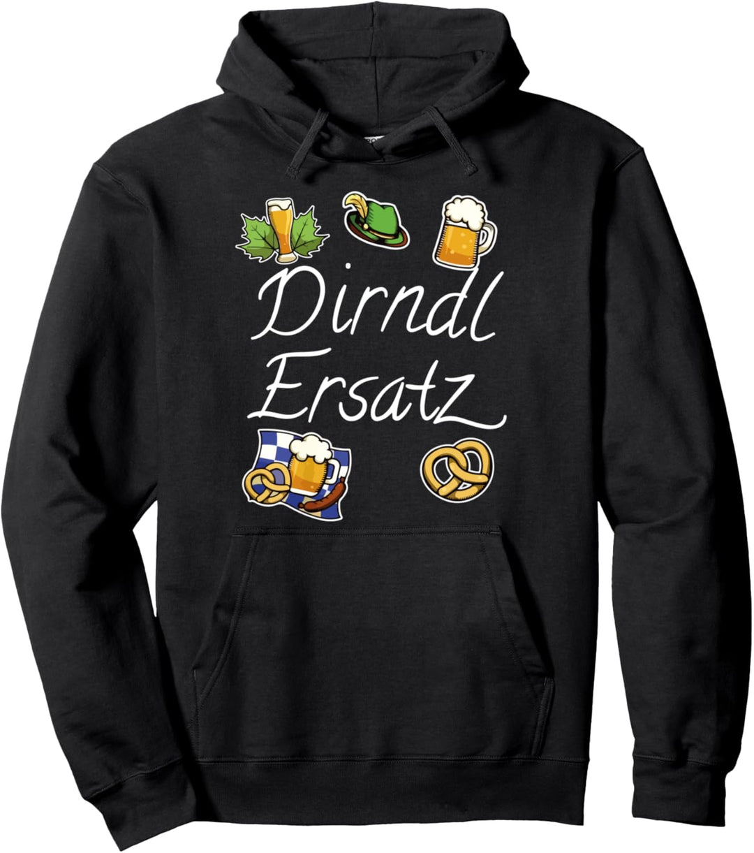 Bier Pretzel Mass Jägerhut Schützenhut Motiv - Dirndl Ersatz Pullover Hoodie