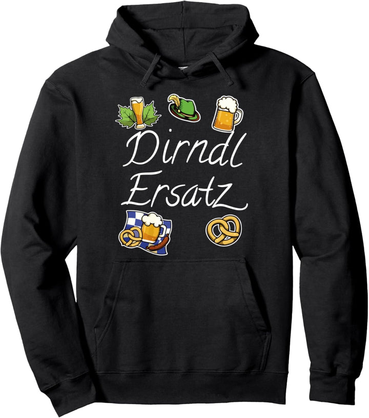 Bier Pretzel Mass Jägerhut Schützenhut Motiv - Dirndl Ersatz Pullover Hoodie