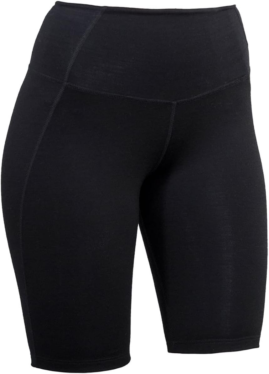 Devold W Running Short Tights Schwarz - Merino Funktionelle atmungsaktive Damen Merino Laufsport Tig