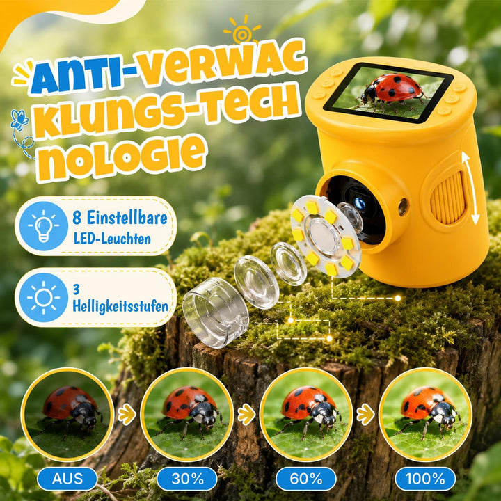 1000X Mikroskop für Kinder,1080P HD Handy Digital Tragbares Taschenmikroskop mit 2,4″ IPS-Display fü