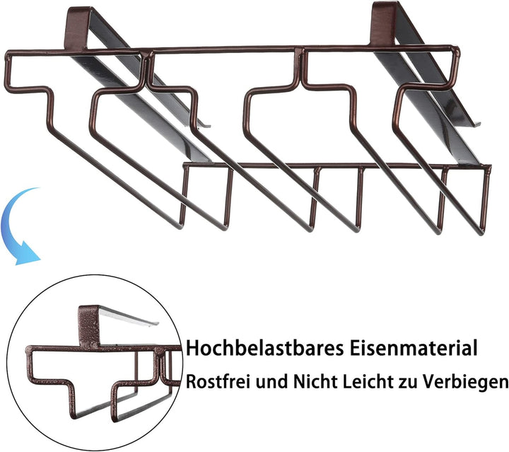 FOMANSH Weinglashalter unter dem Schrank, Gläserhalter für Weingläser Stielgläser, hängender Weingla