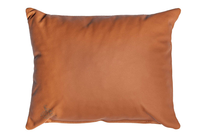 Centaur - Deko Lederkissen 50 x 40 cm für Sofa oder Schlafzimmer Cognac - Echt Leder Kissen Echtlede