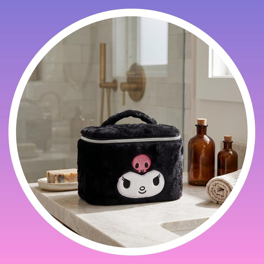 Hello Kitty Kuromi Beauty-Set Kosmetikkoffer, Plüsch Kulturbeutel, Reisetasche, Geschenk für Mädchen