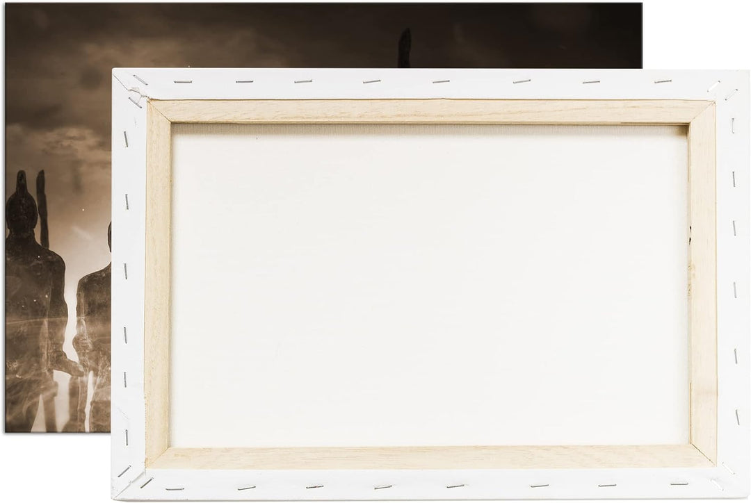 düstere Armee der Toden Format: 80x60 Effekt: Sepia als Leinwandbild, Motiv fertig gerahmt auf Echth