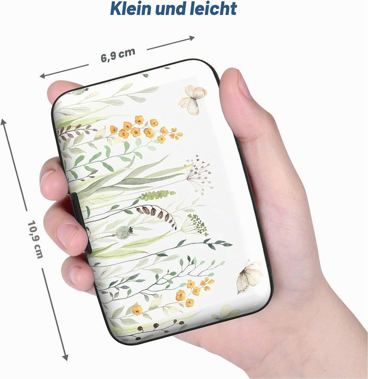 Kreditkartenetui, Mini-Aluminium-Kartenetui, RFID-Blockierung, schlankes Metall-Hartschalenetui für