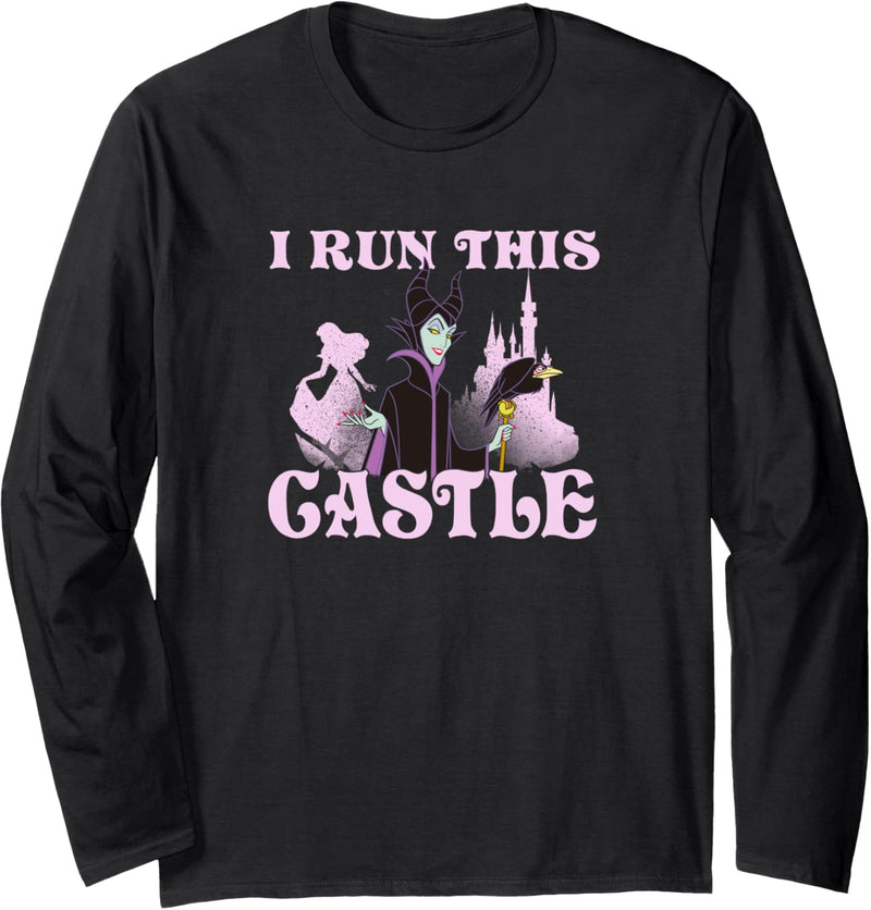 Disney Sleeping Beauty Maleficent I Run This Castle Portrait Langarmshirt