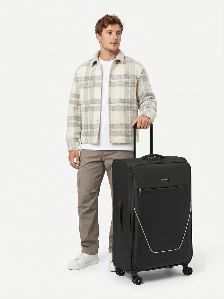 Stratic Check-in Koffer für Damen und Herren | grosser XL Trolley 51 x 31 x 76 cm aus hochwertigem,