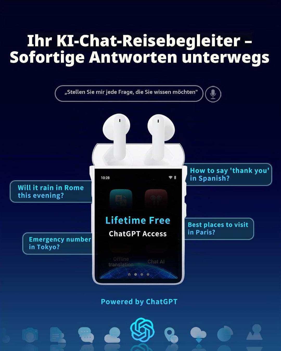 A9 Translation Earbuds WIFI WHITE Only WiFi (White) A9S - WiFi Only, Only WiFi (White) A9S - WiFi On