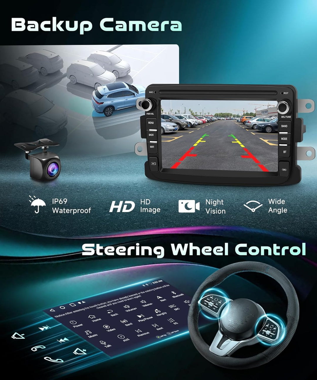 2G&amp;64G 7" Autoradio Für Renault Dacia Duster Sandero Dokker Logan Lodgy Captur mit Carplay Android A