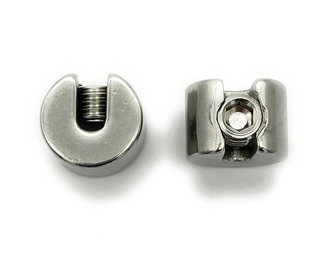 Klemmstopper Stoppklemme Edelstahl V4A | Drahtseil Ø 4mm | 10 Stück | Grösse und Menge WÄHLBAR | Dra