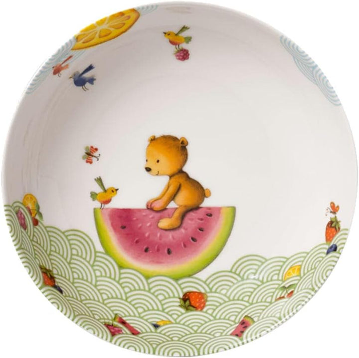 Villeroy &amp; Boch Hungry as a Bear Essen-Set mit Löffel 3-teilig – Kinderteller &amp; Airplane-Breilöffel