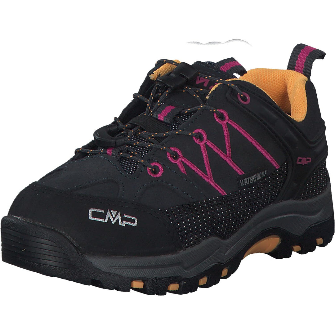 CMP Jungen Kids Rigel Low Shoes Wp Trekking-Schuhe, 28 EU Anthrazit Pink Antracite Bouganville