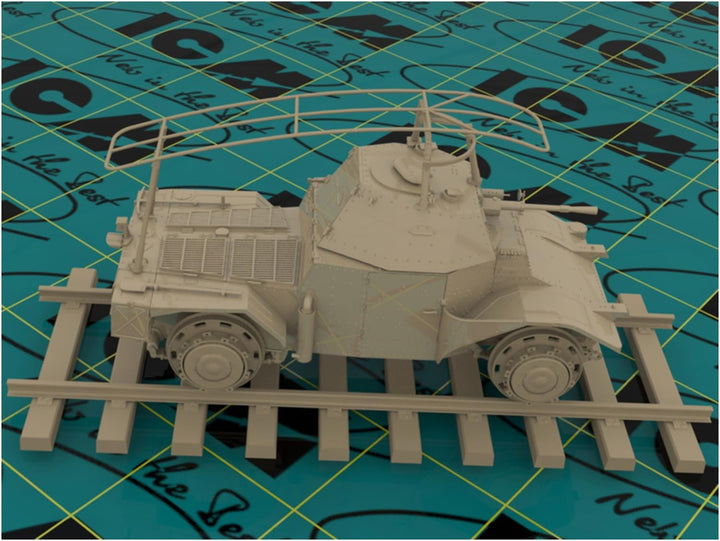 ICM 35376 Modellbausatz Panzerspähwagen P204(f) Railway WWII German Armoured Vehicle, Schwarz