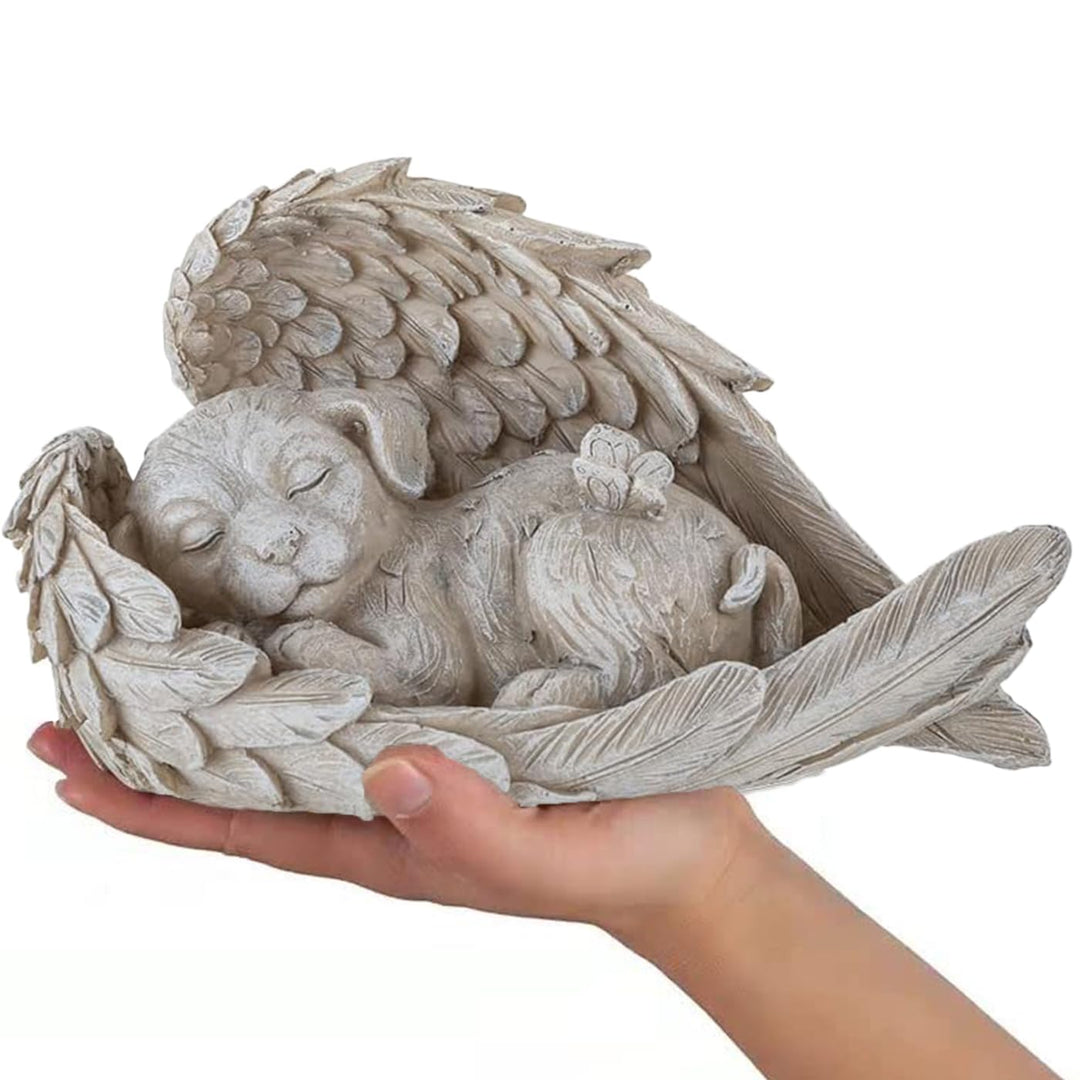 AOTOPYU Katze Hund Engel Haustier Denkmal Grab Marker Tribut Statue, Deko Haustier Gedenken Tier Gar