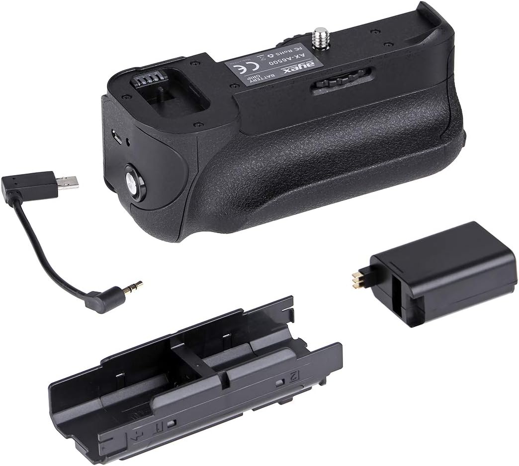 ayex Batteriegriff Passend für Sony A6500 ähnlich VG-A6500 100% Kompatibilität Akkugriff optimal zum